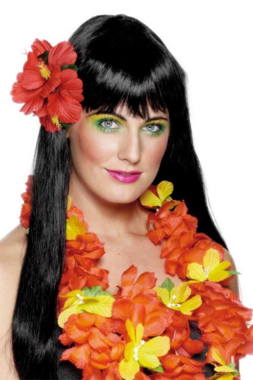 Havajská párty - Havajské kvítko do vlasů červené