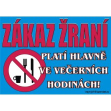 Legrační certifikát Zákaz žraní