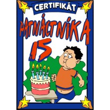 Legrační certifikát patnáctníka