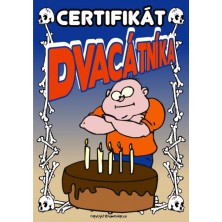 legrační certifikát dvacátníka