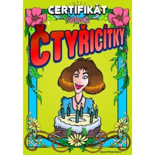 Legrační certifikát svůdné čtyřicítky