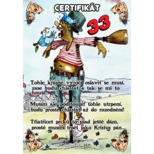 Legrační certifikát 33