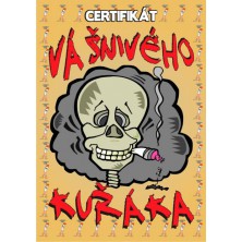 legrační certifikát vášnivého kuřáka