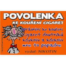 Povolenka ke kouření cigaret