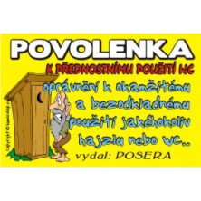 Povolenka k přednostnímu použití WC