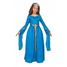 Dětský kostým Středověká princezna modrá