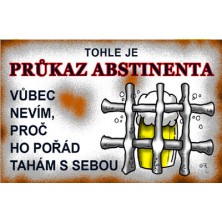 Průkaz Tohle je průkaz abstinenta